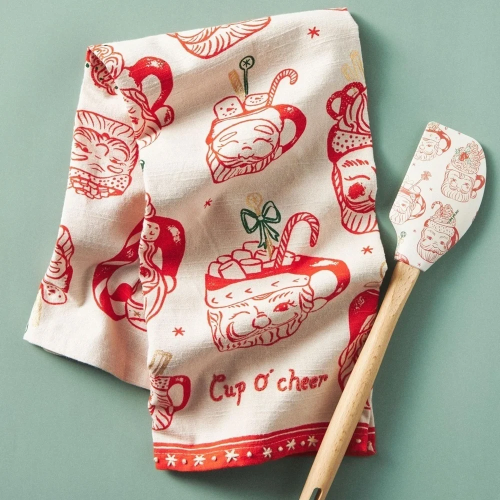 Anthropologie Louise Pretzel Silicone Christmas Spatula